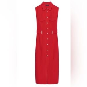 Zara Vibrant Red Maxi Dress